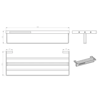 Полка для полотенец Boheme Q 10947-MW белый матовый